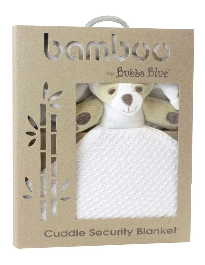 Bubba Blue Bamboo Bear Security Blanket White 1 Bubba Blue Bamboo Bear Security Blanket White