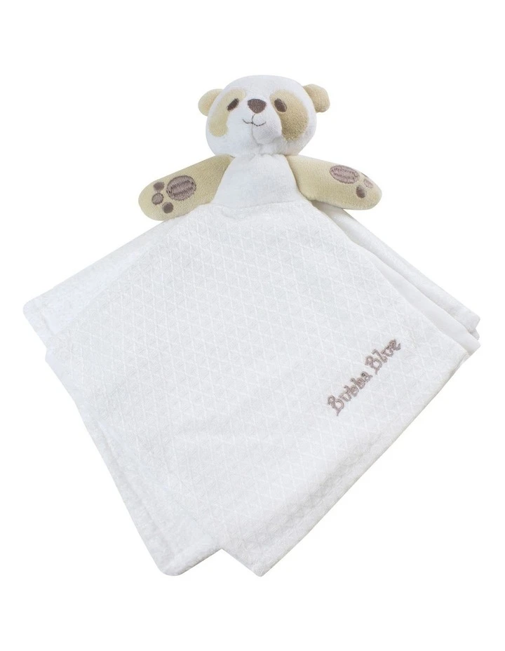 Bubba Blue Bamboo Bear Security Blanket White 2 Bubba Blue Bamboo Bear Security Blanket White - Image 2