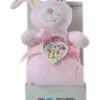 Bubba Blue Pink Bunny Security Blanket