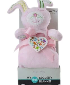Bubba Blue Pink Bunny Security Blanket