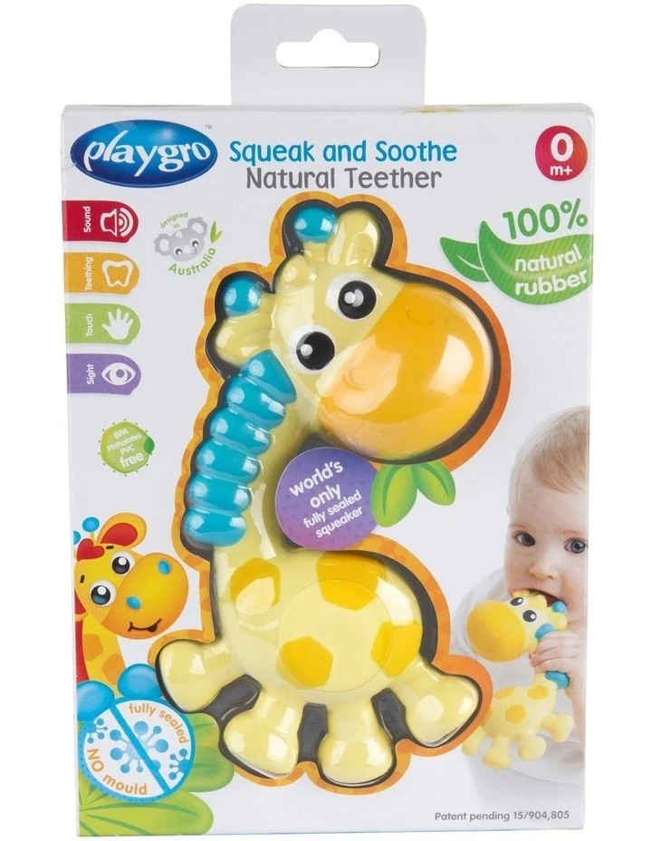 Playgro Squeak and Soothe Natural Teether 3 Playgro Squeak and Soothe Natural Teether - Image 3