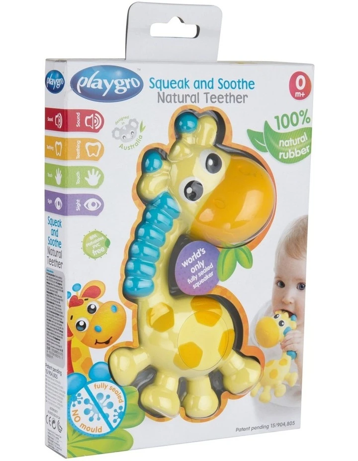Playgro Squeak and Soothe Natural Teether 4 Playgro Squeak and Soothe Natural Teether - Image 4