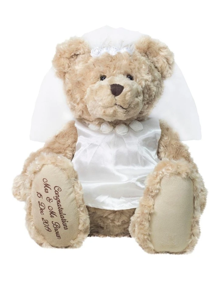 Teddy and Friends Personalised Bride My Birthday Teddy 1 Teddy and Friends Personalised Bride My Birthday Teddy