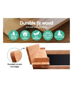 Keezi Wooden Outdoor Sandpit Set - Natural Wood -Cheap Toys Store 758030320 4 720x928