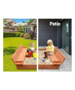 Keezi Wooden Outdoor Sandpit Set - Natural Wood -Cheap Toys Store 758030320 6 720x928