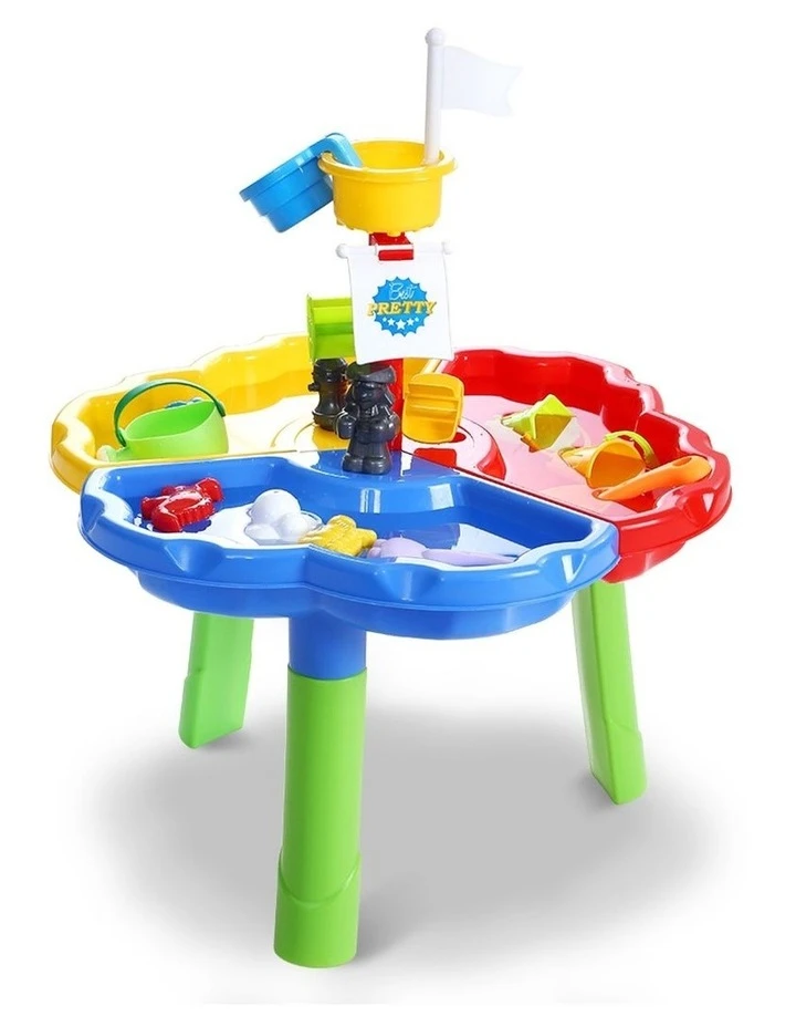 Keezi Kids Beach Sand and Water Sandpit Outdoor Table Childrens Bath Toys 1 Keezi Kids Beach Sand and Water Sandpit Outdoor Table Childrens Bath Toys