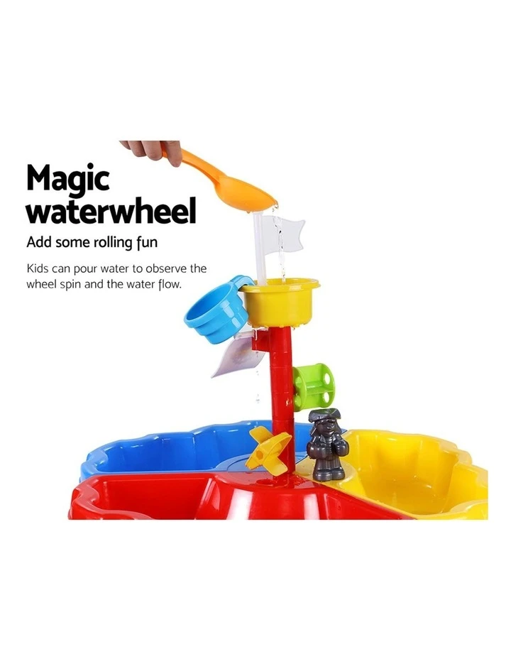Keezi Kids Beach Sand and Water Sandpit Outdoor Table Childrens Bath Toys 5 Keezi Kids Beach Sand and Water Sandpit Outdoor Table Childrens Bath Toys - Image 5