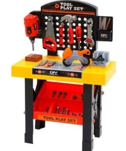 Keezi Kids Pretend Play Set Workbench Tools 54pcs Builder Work Childrens Toys