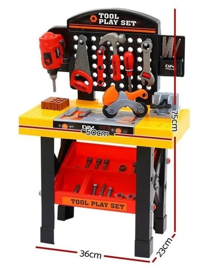 Keezi Kids Pretend Play Set Workbench Tools 54pcs Builder Work Childrens Toys 2 Keezi Kids Pretend Play Set Workbench Tools 54pcs Builder Work Childrens Toys - Image 2