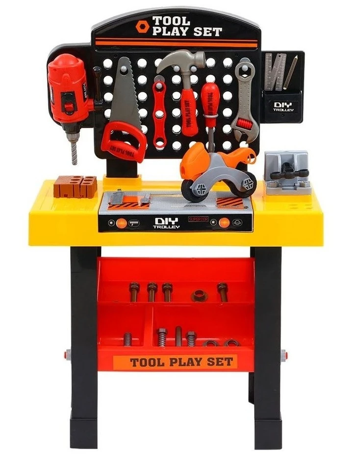 Keezi Kids Pretend Play Set Workbench Tools 54pcs Builder Work Childrens Toys 3 Keezi Kids Pretend Play Set Workbench Tools 54pcs Builder Work Childrens Toys - Image 3