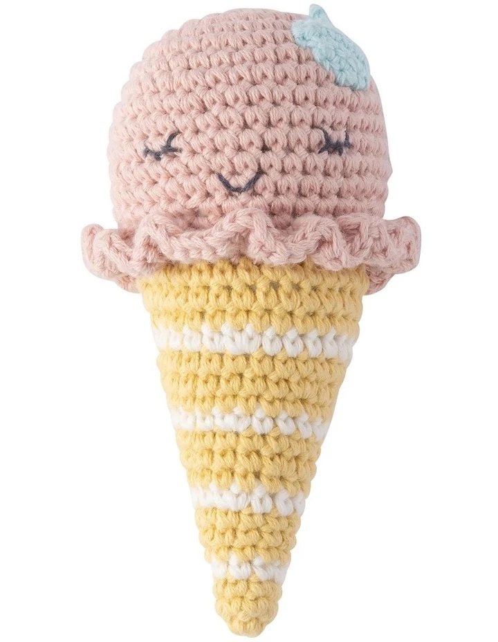 Weegoamigo Crochet Rattle Isla Ice Cream 1 Weegoamigo Crochet Rattle Isla Ice Cream
