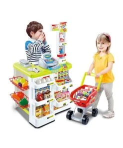 Lenoxx Kids Supermarket Store Food Pretend Play