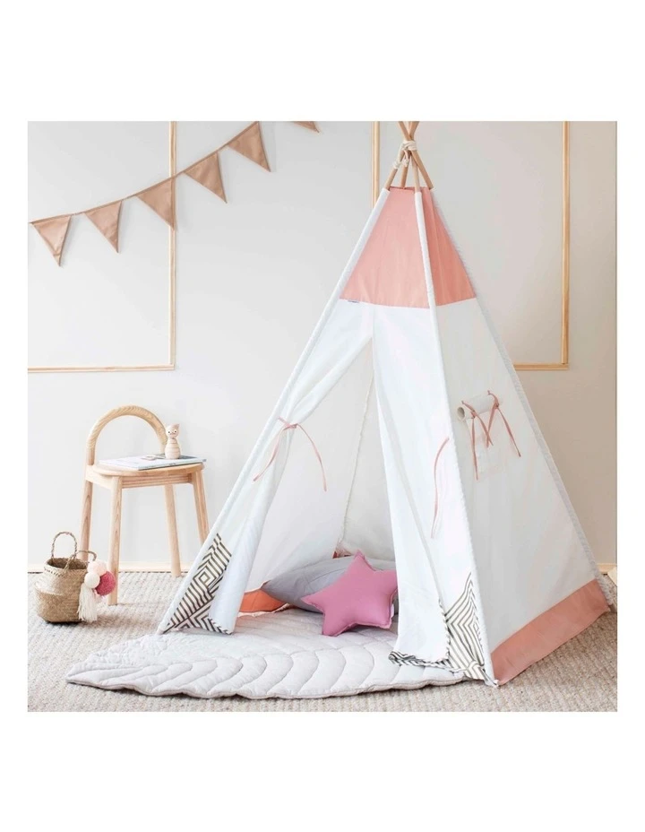Cattywampus Kids Teepee Play Tent - Pearl Rose 2 Cattywampus Kids Teepee Play Tent - Pearl Rose - Image 2