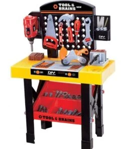 Lenoxx Kids/Children Diy Workbench Tools Pretend Role Play Toy Set/Saw Drill Hammer Nut