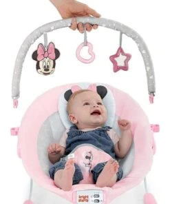 Bright Starts Minnie Mouse Rosy Skies Cradling Bouncer Baby/Infant/Girls 0m -Cheap Toys Store 824453200 4 720x928