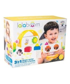 Lalaboom Shape Sorter & 8-Piece Beads Balancing Game