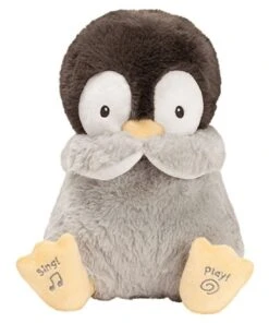 Gund Animated Kissy Penguin Grey Interactive Toy