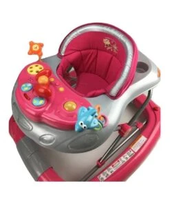 Aussie Baby Fuchsia Pink Car 2-in-1 Baby Walker & Rocker -Cheap Toys Store 835369210 3 720x928