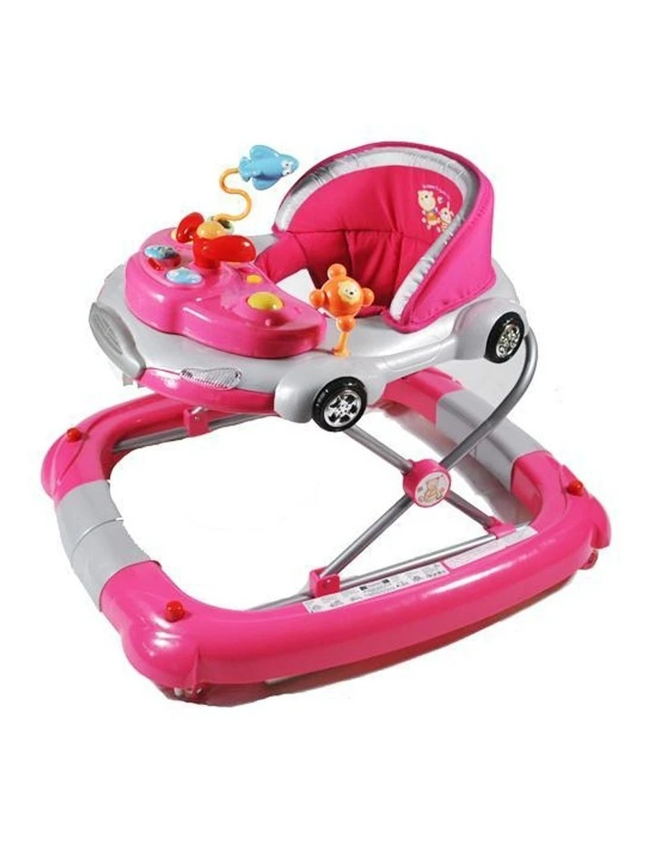 Aussie Baby Car Theme Fuchsia Pink Baby Walker Rocker Play Activity Centre 1 Aussie Baby Car Theme Fuchsia Pink Baby Walker Rocker Play Activity Centre