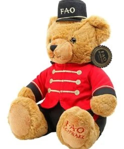 FAO Schwarz Toy Plush Bear Soldier 10inch