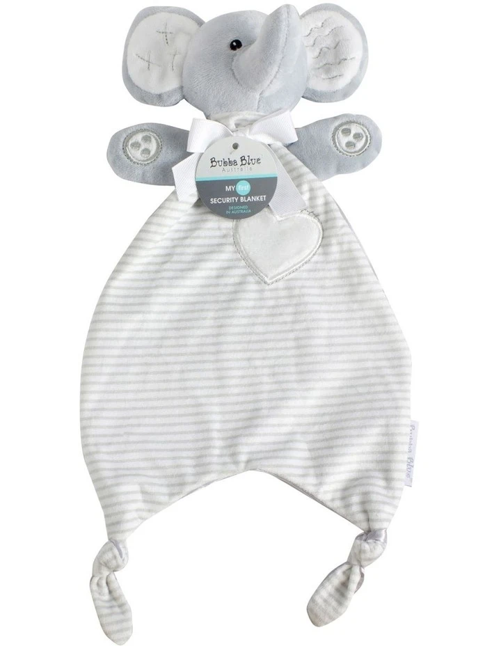 Bubba Blue Aussie & Zoo Animals Security Blanket - Elephant 1 Bubba Blue Aussie & Zoo Animals Security Blanket - Elephant