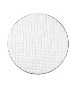 Cattywampus Quilted Cotton Play Mat - Whisper White