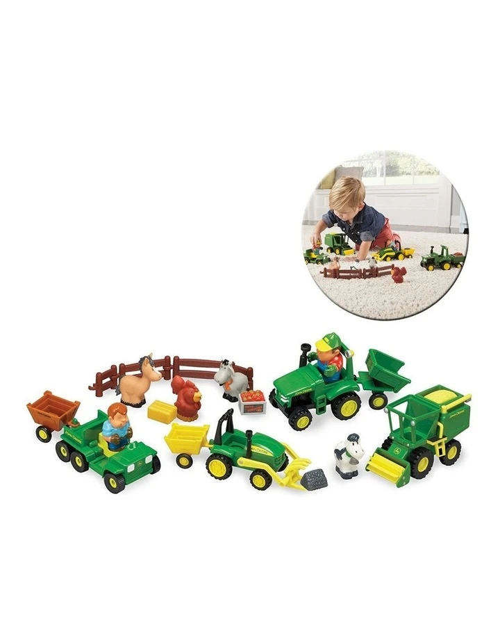 John Deere Fun On The Farm Play Set/Trucks/Trail/Toy/Kids/Children Game 24piece 2 John Deere Fun On The Farm Play Set/Trucks/Trail/Toy/Kids/Children Game 24piece - Image 2