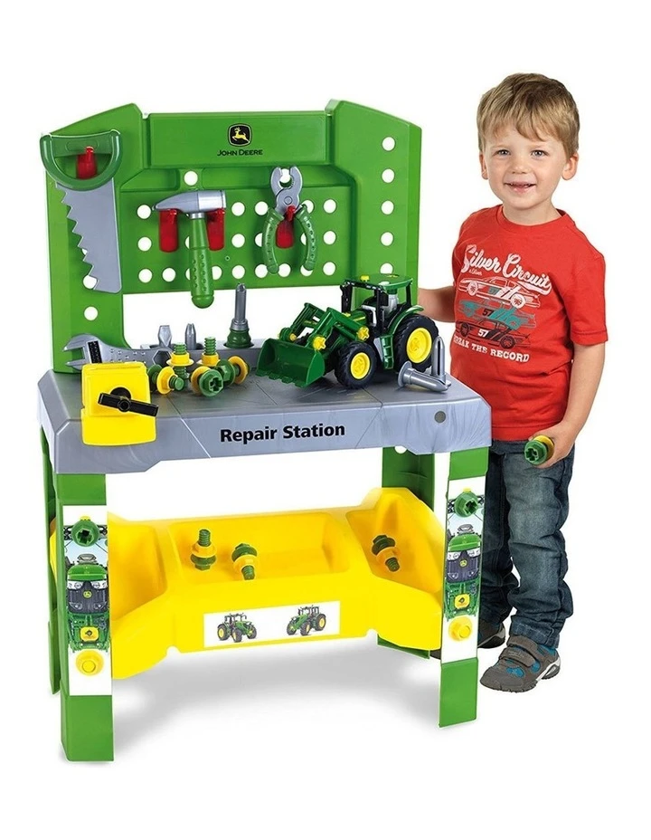John Deere Tool Workshop Repair Station w/ Tractor Toy/Game/Fun Kids 75piece 2 John Deere Tool Workshop Repair Station w/ Tractor Toy/Game/Fun Kids 75piece - Image 2