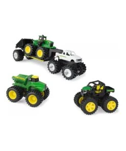 John Deere Monster Tread Tractor/Dump/Pickup/Gator Truck/Trailer Set 5piece 15cm 3years