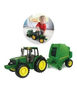 John Deere Big Farm Tractor & Hay Baler/Toy/Kids/Children/Play/ Ertl 1:16 3years -Cheap Toys Store 858716650 3 720x928