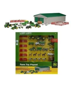 John Deere Vehicle Set/Tractor/Truck/Shed/Kids Toy/Play/Animal/Diecast 70piece 5years