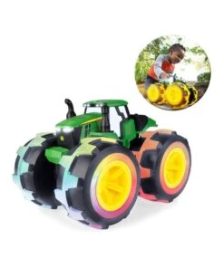 John Deere Monster Treads Lightning Wheels 4WD Tractor/Truck Toy w/ Lights/Sound -Cheap Toys Store 858720070 4 720x928