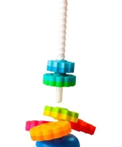 FAT BRAIN TOY CO. Fat Brain Stacking Toy Co SpinAgain 1-4y Baby/Kids/BPA Free Plastic Screw Disc -Cheap Toys Store 864009370 4 720x928