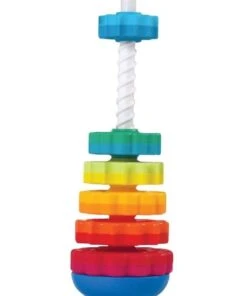 FAT BRAIN TOY CO. Fat Brain Stacking Toy Co SpinAgain 1-4y Baby/Kids/BPA Free Plastic Screw Disc -Cheap Toys Store 864009370 6 720x928