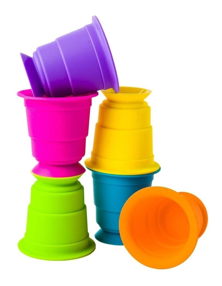 FAT BRAIN TOY CO. Suction Kupz For 12m-5y Kids/Toddler Silicone Stacking Cups Toy 1 FAT BRAIN TOY CO. Suction Kupz For 12m-5y Kids/Toddler Silicone Stacking Cups Toy