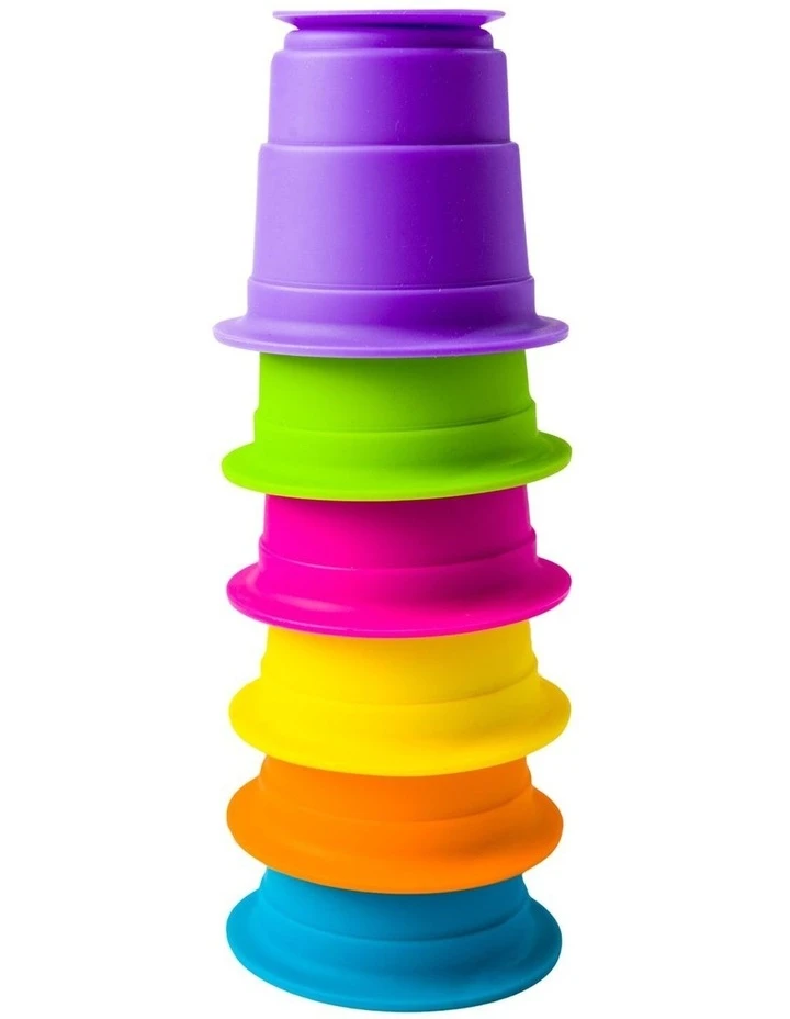 FAT BRAIN TOY CO. Suction Kupz For 12m-5y Kids/Toddler Silicone Stacking Cups Toy 3 FAT BRAIN TOY CO. Suction Kupz For 12m-5y Kids/Toddler Silicone Stacking Cups Toy - Image 3