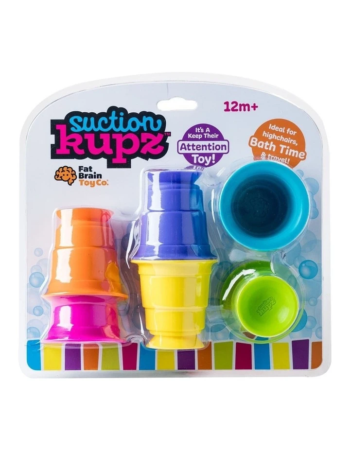 FAT BRAIN TOY CO. Suction Kupz For 12m-5y Kids/Toddler Silicone Stacking Cups Toy 4 FAT BRAIN TOY CO. Suction Kupz For 12m-5y Kids/Toddler Silicone Stacking Cups Toy - Image 4