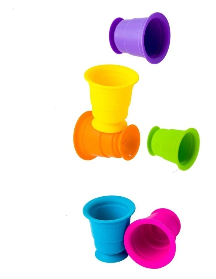 FAT BRAIN TOY CO. Suction Kupz For 12m-5y Kids/Toddler Silicone Stacking Cups Toy 5 FAT BRAIN TOY CO. Suction Kupz For 12m-5y Kids/Toddler Silicone Stacking Cups Toy - Image 5