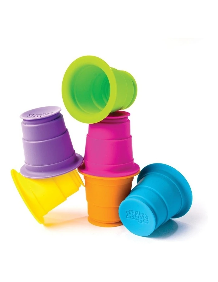 FAT BRAIN TOY CO. Suction Kupz For 12m-5y Kids/Toddler Silicone Stacking Cups Toy 7 FAT BRAIN TOY CO. Suction Kupz For 12m-5y Kids/Toddler Silicone Stacking Cups Toy - Image 7