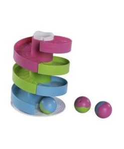 FAT BRAIN TOY CO. Wobble Run For 1-4y Kids/Children W/ Tracks & Balls Roll Toys