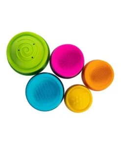 FAT BRAIN TOY CO. Dimpl Stack For 6m Baby/Infants BPA Free Silicone Stacking Toy -Cheap Toys Store 864010720 6 720x928