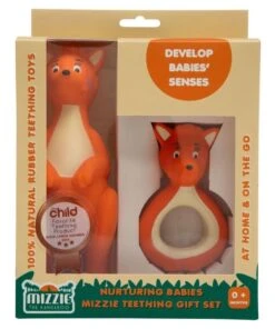 Mizzie The Kangaroo Nurturing Babies Mizzie Teething Gift Set 100% Natural Rubber Teethers Set