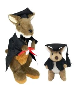 MIG Consolidated Rocky Graduation Kangaroo Soft Toy And Keyring
