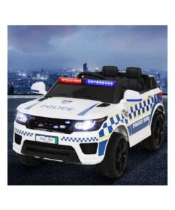 Rigo Kids Ride On Patrol Police Car White -Cheap Toys Store 888193180 3 720x928