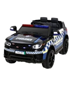 Rigo Kid Ride On Patrol Police Electric Car Black