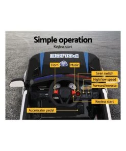 Rigo Kid Ride On Patrol Police Electric Car Black -Cheap Toys Store 888193360 6 720x928