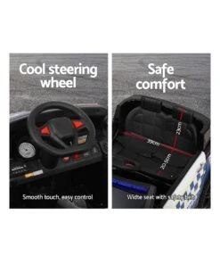 Rigo Kid Ride On Patrol Police Electric Car Black -Cheap Toys Store 888193360 7 720x928